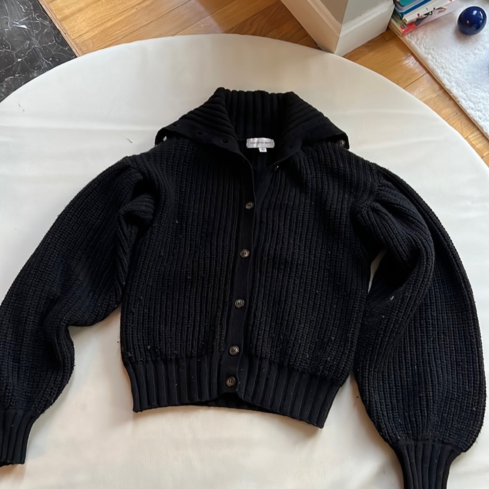 Something Navy chunky black cardigan